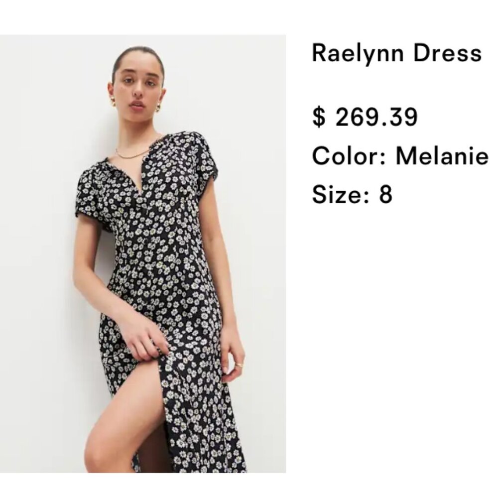 Reformation Raelynn Dress Melanie - Size 8